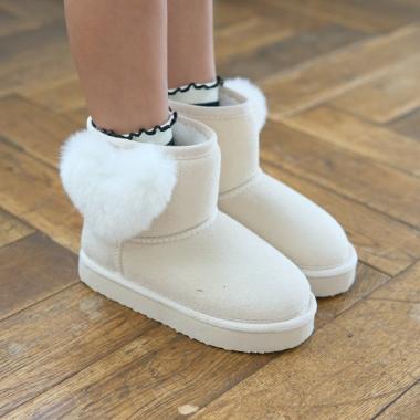 ハート付きムートンブーツ