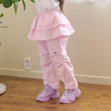 【スクール対応】【撥水・防汚・耐久・UV】レイヤードスカートパンツ