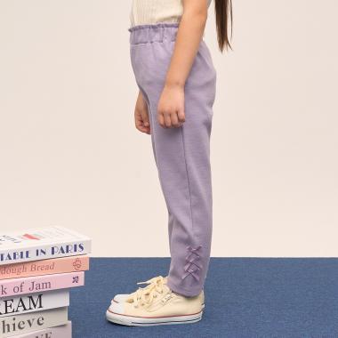【ともパン】【防汚・速乾】リボンリボンストレートパンツ