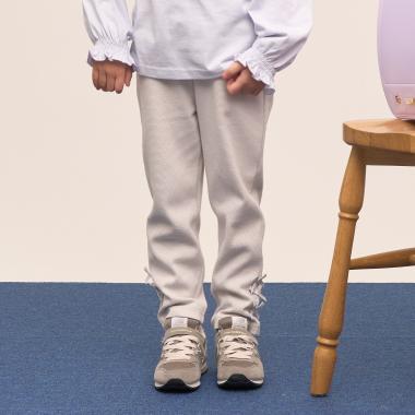 【ともパン】【防汚・速乾】リボンリボンストレートパンツ