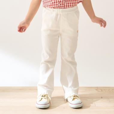 【ともパン】のーびのびストレッチ裾フリルフレアパンツ