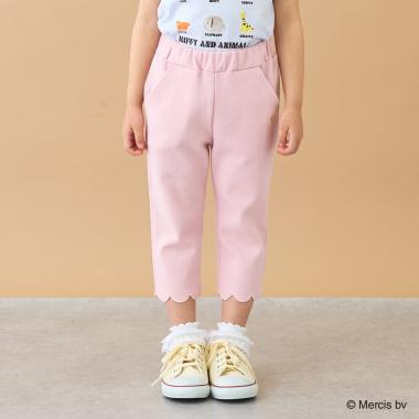 【ともパン】裾スカラップ7分丈カプリパンツ