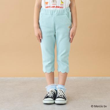 【ともパン】裾スカラップ7分丈カプリパンツ