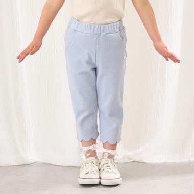 【ともパン】裾スカラップ7分丈カプリパンツ