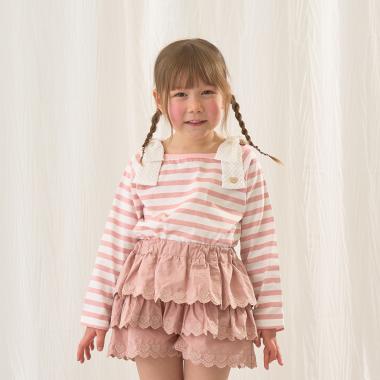 【綿100％】 【速乾・UV・型崩れしない】ボートネック肩リボンTシャツ