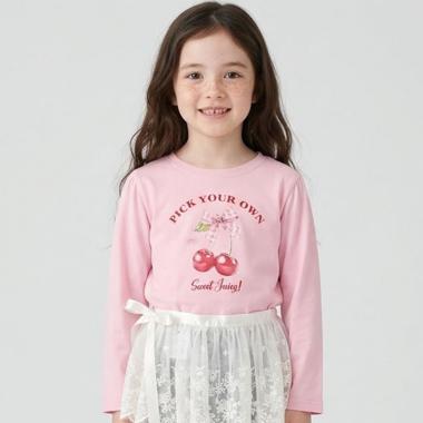 【速乾・UV・型崩れしない】アソートフルーツプリントパフAラインTシャツ【Lycee mineバレエシリーズ】