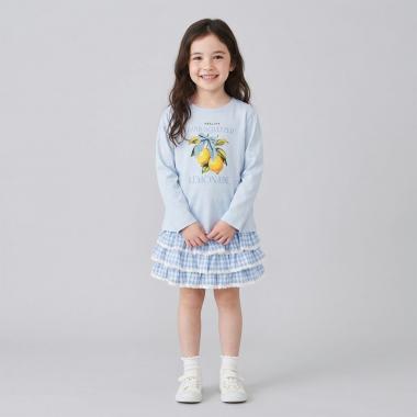 【速乾・UV・型崩れしない】アソートフルーツプリントパフAラインTシャツ【Lycee mineバレエシリーズ】