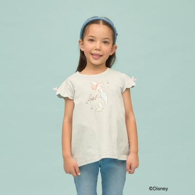 【綿100％】 【Disney】【速乾・UV・型崩れしない】スカラップスリーブアソート転写プリントTシャツ