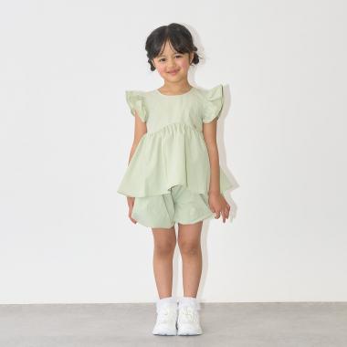 【セットアップ】なみなみペプラムブラウス・バルーンパンツセット