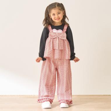 【セットアップ】リボン付きキャミトップス・ゆったりパンツセットアップ【Lycee mine バレエシリーズ】