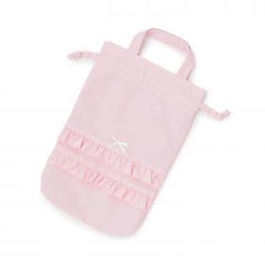 【スクール対応】【撥水・防汚・耐久・UV】リボン付きフリルシューズバック