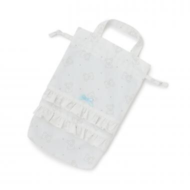 【スクール対応】【撥水・防汚・耐久・UV】リボン付きフリルシューズバック