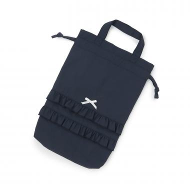 【スクール対応】【撥水・防汚・耐久・UV】リボン付きフリルシューズバック