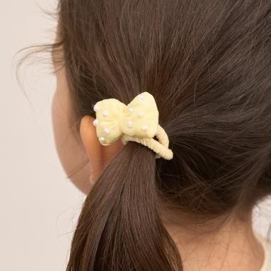 ぷっくりリボンヘアゴム(2コセット)