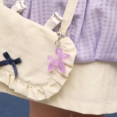 【通園通学】【安心】ふうせんアート蓄光キーホルダー