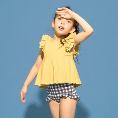 【SWIM】【UVカット】カラバリ豊富セパレート水着（スクール対応あり)