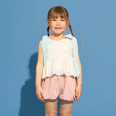 【SWIM】【UVカット】レーストップス・バルーンパンツセパレート水着