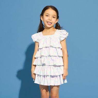 【SWIM】【UVカット】ティアードトップス・ティアードスカートセパレート水着