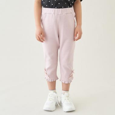 【ともパン】【防汚・UV・接触冷感】裾ラウンドフリル７分丈カプリパンツ