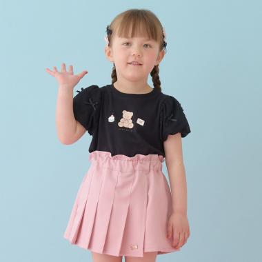 【UVカット・接触冷感】袖チュールパフTシャツ