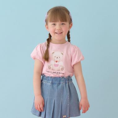 【UVカット・接触冷感】くまアソートプリントパフTシャツ