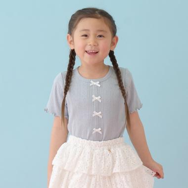 カーディガン風リボントップス