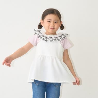 【脇ポケット付き】ペプラムビスチェ【子供服】【キッズ】【女の子】