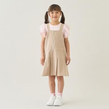 【お着替えラクラク】プリーツワンピース【子供服】【キッズ】【女の子】
