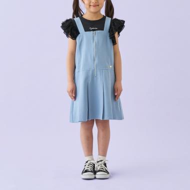【お着替えラクラク】プリーツワンピース【子供服】【キッズ】【女の子】