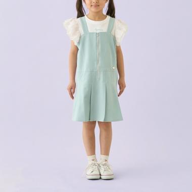 【お着替えラクラク】プリーツワンピース【子供服】【キッズ】【女の子】