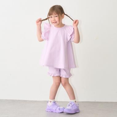 【一部予約商品】【水陸両用】【街でも海でも】【セットアップ】チュニックＴシャツ・ショートパンツセット【子供服】【キッズ】【女の子】