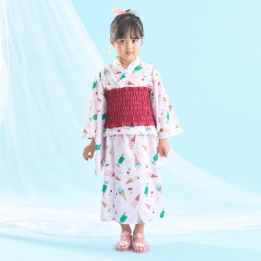 【予約/4月下旬～5月上旬入荷予定】【簡単着付け♪】【接触冷感】4wayセパレート浴衣つくり帯(OHANA)