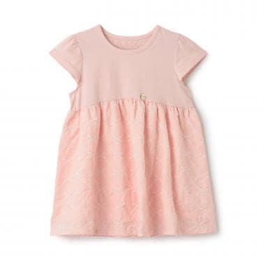 【予約/6月下旬～7月上旬入荷予定】リボン刺しゅうドッキングトップス
