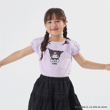 【サンリオキャラクターズ】【綿100%】【シャーベットＴ】アソートアップリケリボン付きＴシャツ