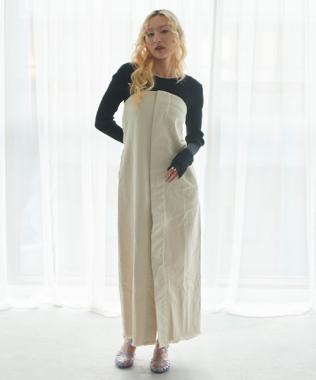 デニムビスチェワンピース