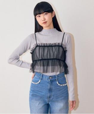 チュールビスチェニットSET【韓国ファッション】