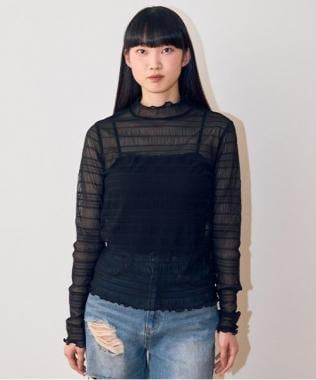 チュールハイネックインナー【韓国ファッション】