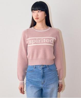 ラインロゴジャガードニット【韓国ファッション】