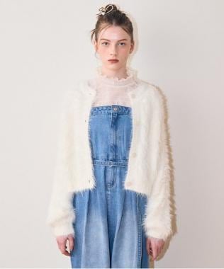 シャギーショートカーディガン【韓国ファッション】
