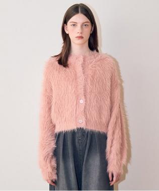 シャギーショートカーディガン【韓国ファッション】