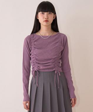 ピグメントシャーリングテレコ【韓国ファッション】