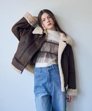 ムートン風ジャケット【韓国ファッション】 | Mi-je（ミジェ）