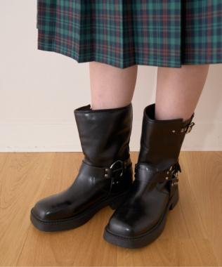 メタルバックルブーツ【韓国ファッション】