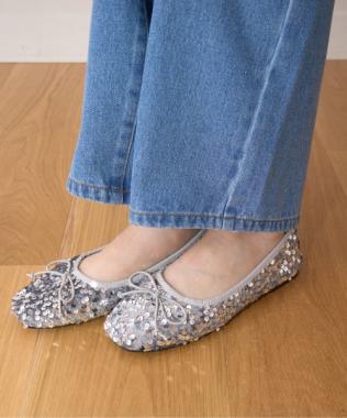 スパンコールバレエシューズ【韓国ファッション】