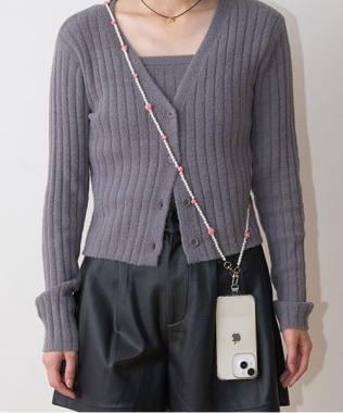 ローズビーズストラップ【韓国ファッション】