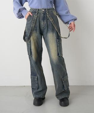 デニムカーゴパンツ【韓国ファッション】