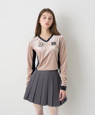 ベロアコンパクトプルオーバー【韓国ファッション】