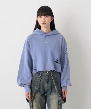 ダメージクロップドパーカ【韓国ファッション】