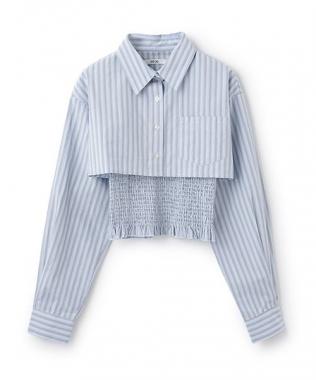 クロップドシャツビスチェSET【韓国ファッション】