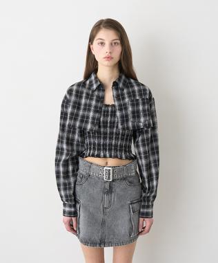 クロップドシャツビスチェSET【韓国ファッション】